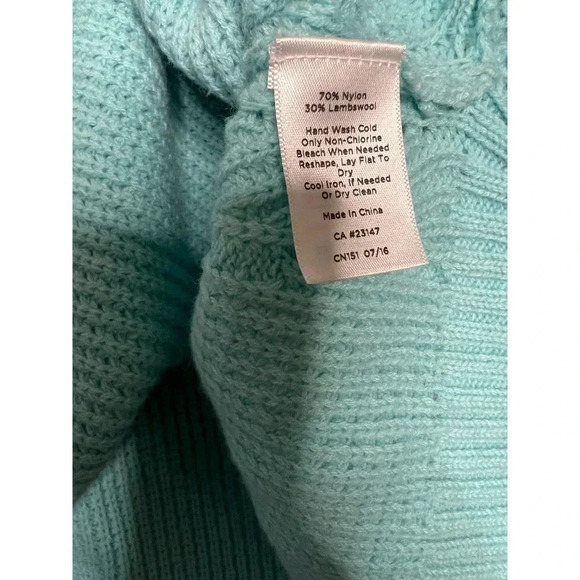 Talbots Crew Neck Lambswool Blend knit pullover Sweater Size Petite L - Picture 3 of 5